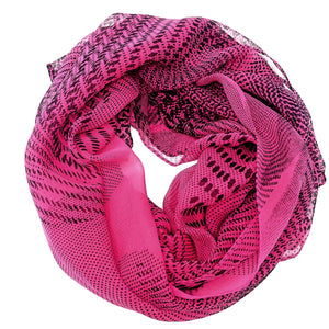 Hot Pink Print | Silk Chiffon