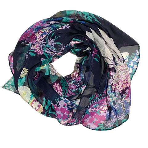 Vibrant Bloom | Silk Chiffon