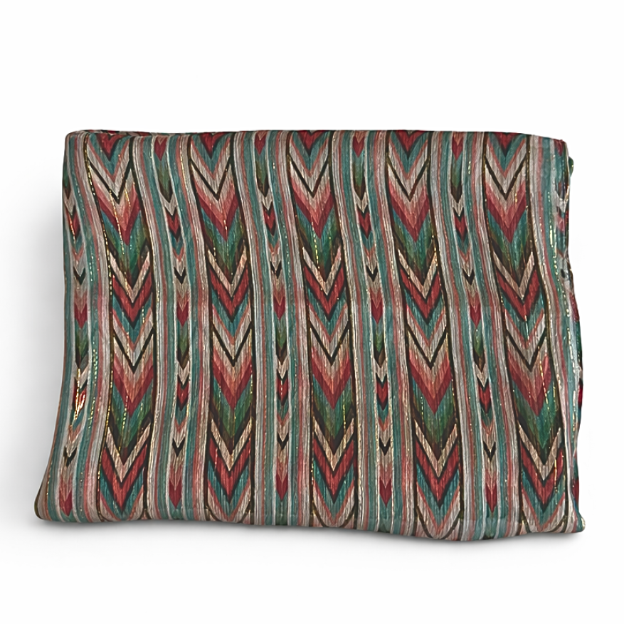 Chevron Shimmer | Silk Chiffon