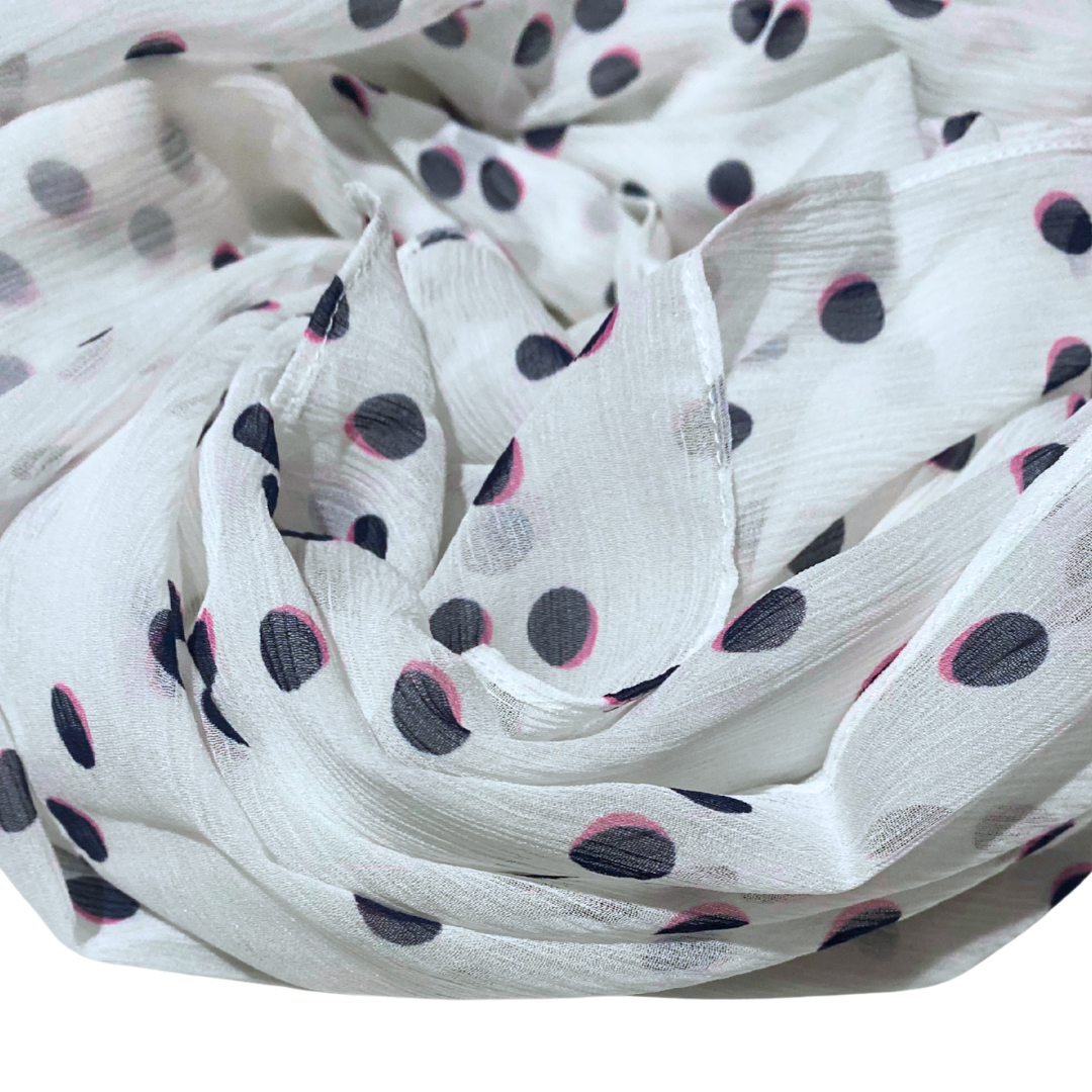 Polka Dots Pink | Silk Chiffon