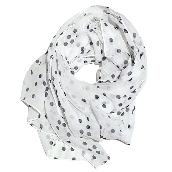 Polka Dots Pink | Silk Chiffon
