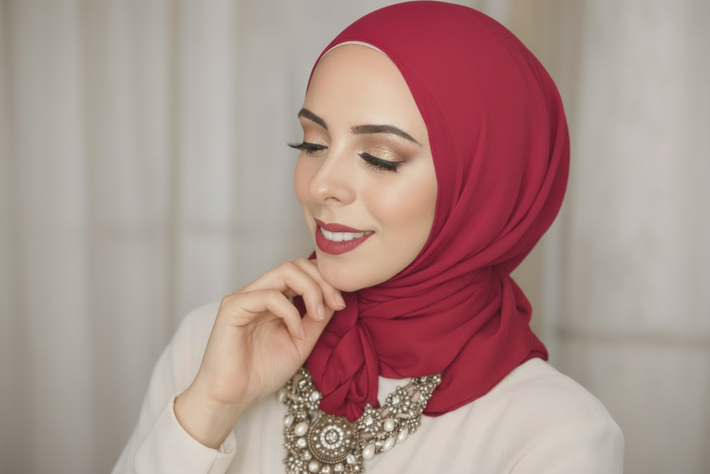 Raspberry Red | Silk Georgette