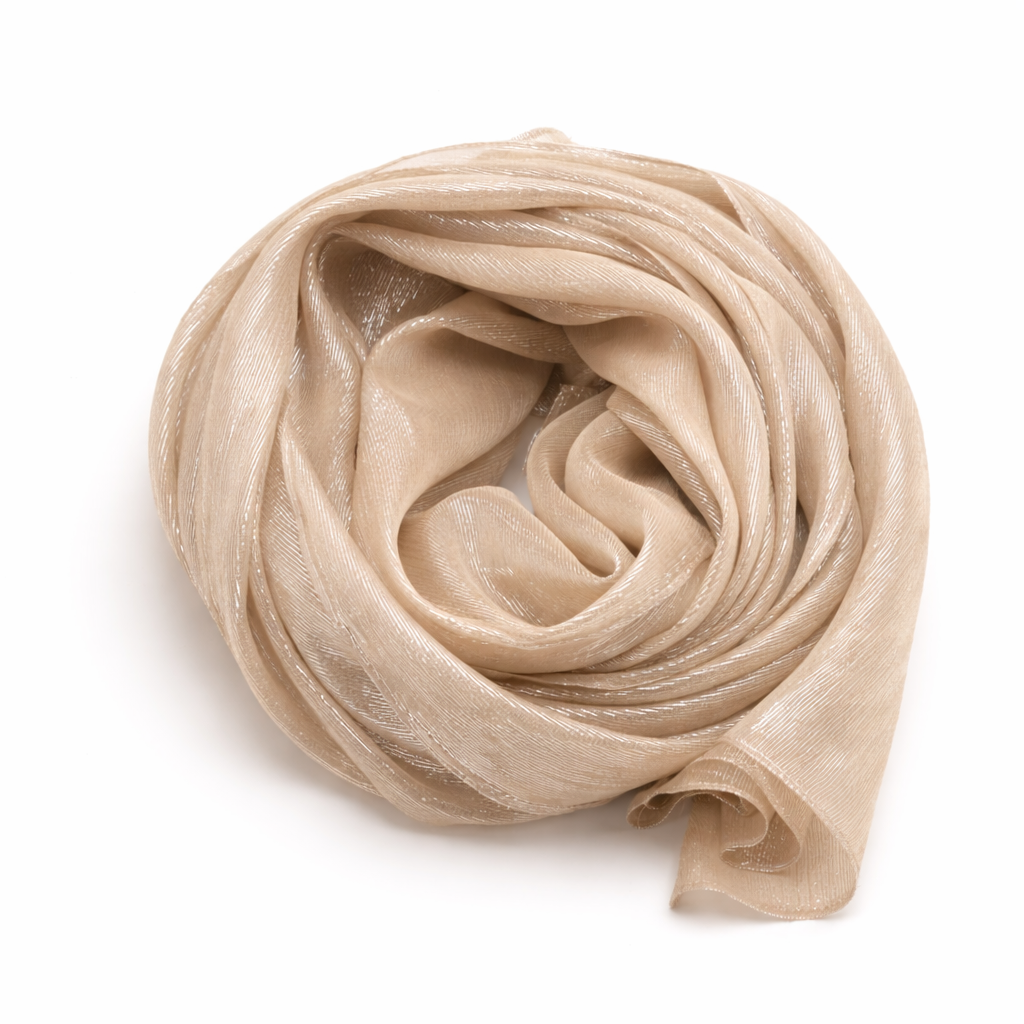 Nude Shimmer | Silk Chiffon