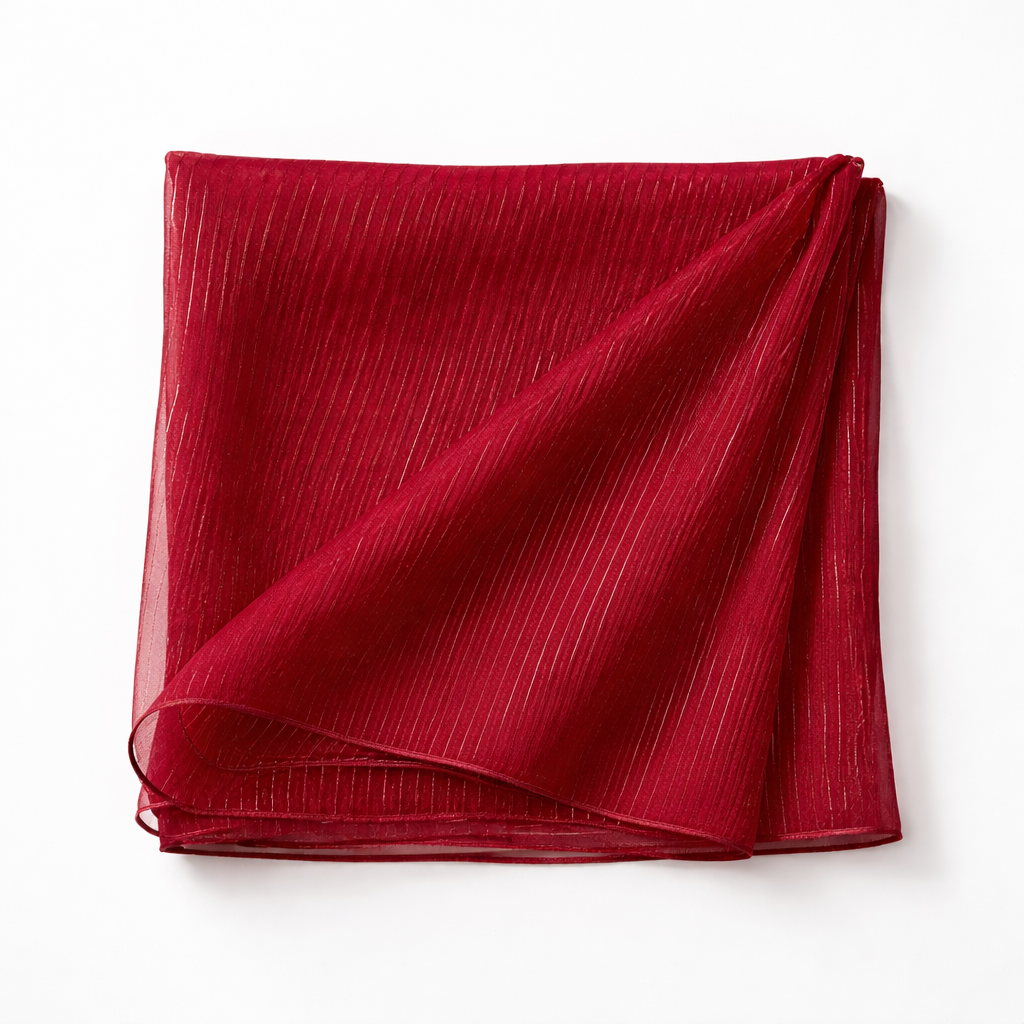 Cherry Shimmer | Silk Chiffon