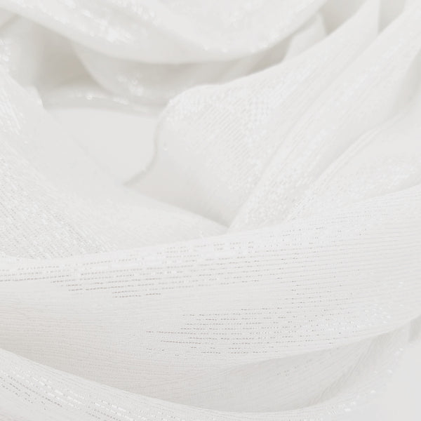 White Shimmer | Silk Chiffon