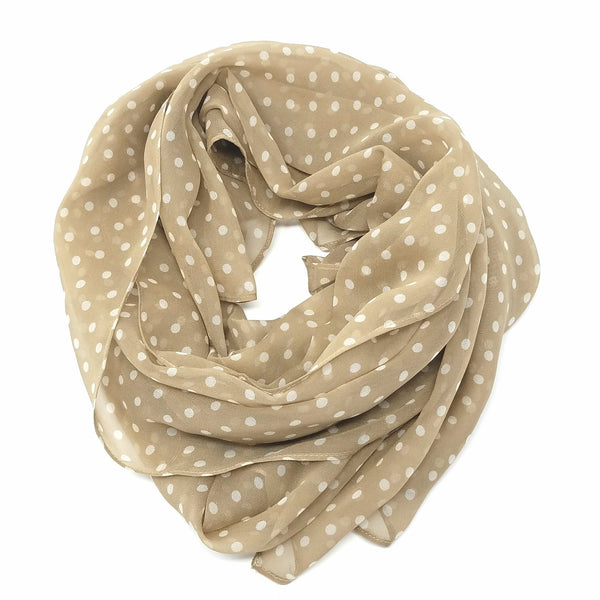 Polka Dots Nude | Silk Chiffon