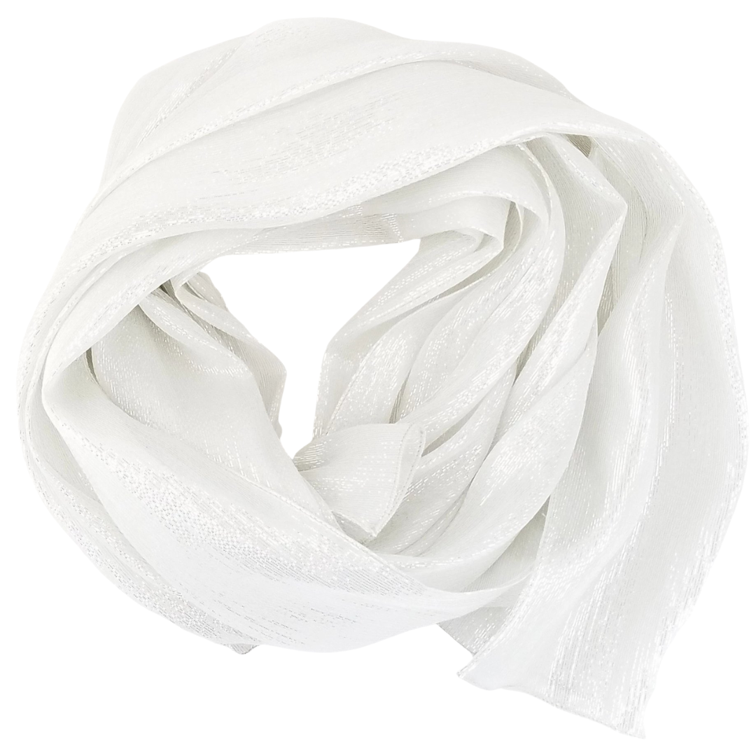 White Shimmer | Silk Chiffon