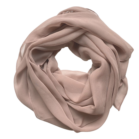 Gray Blush | Silk Crinkle Chiffon