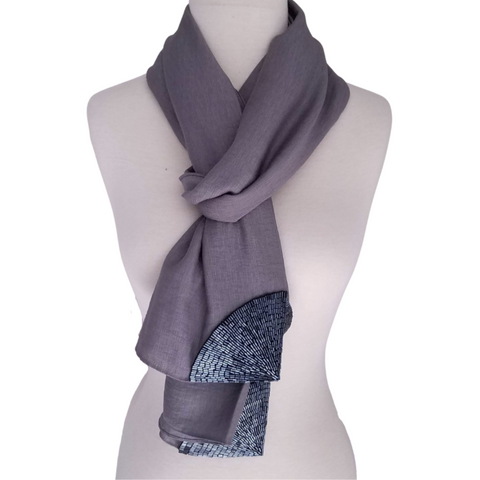 Gray Deco | Silk Heavy Weight Gauze