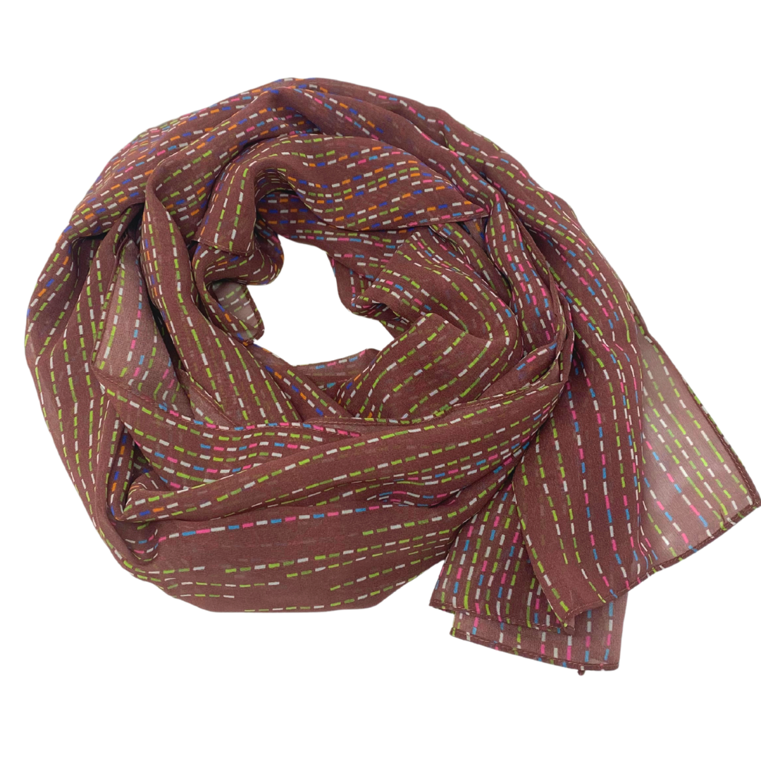 Dashed Brick | Silk Chiffon