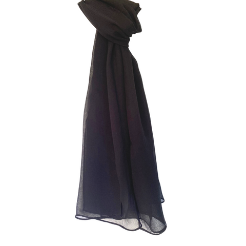 Black | Silk Crinkle Chiffon
