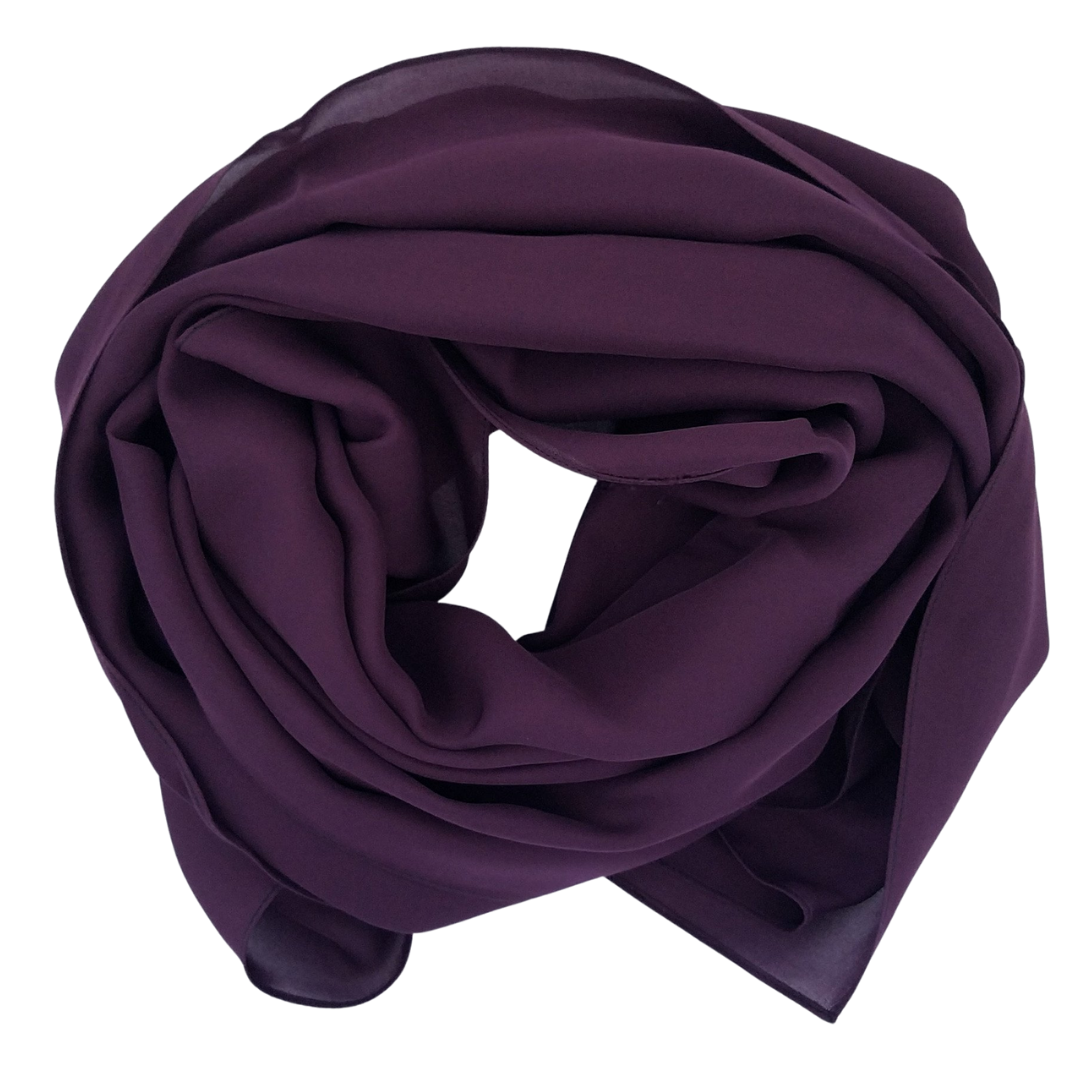 Aubergine | Silk Georgette