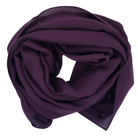 Aubergine | Silk Georgette