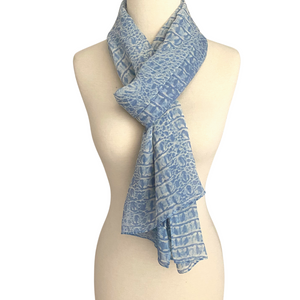 Blue Python | Silk Chiffon