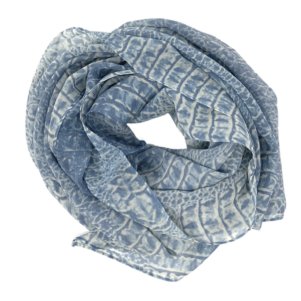 Blue Python | Silk Chiffon