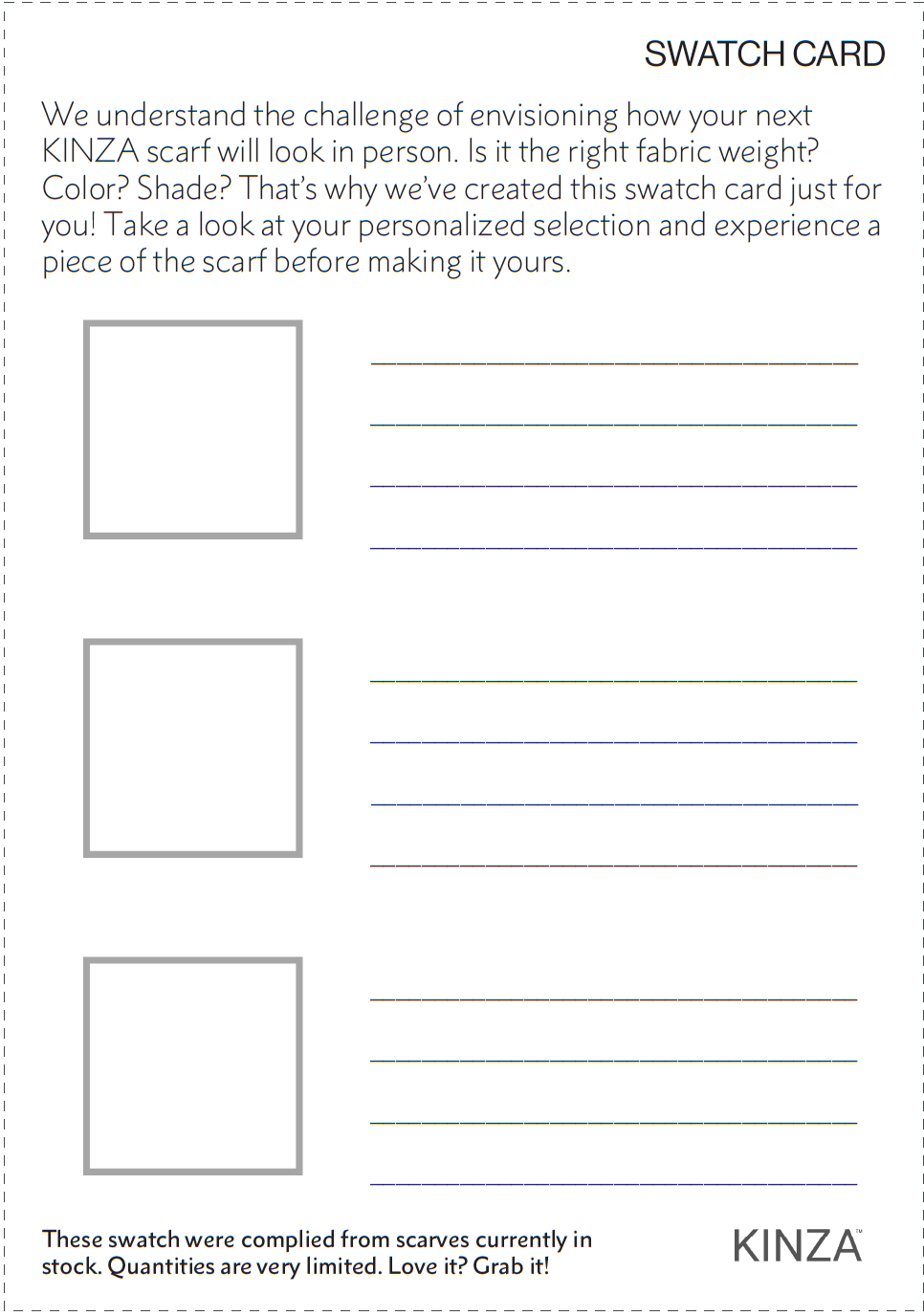 Swatch Card