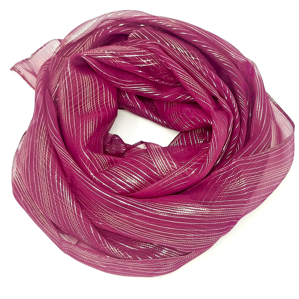 Raspberry Shimmer | Silk Chiffon