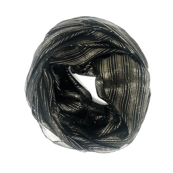 Black Shimmer | Silk Chiffon
