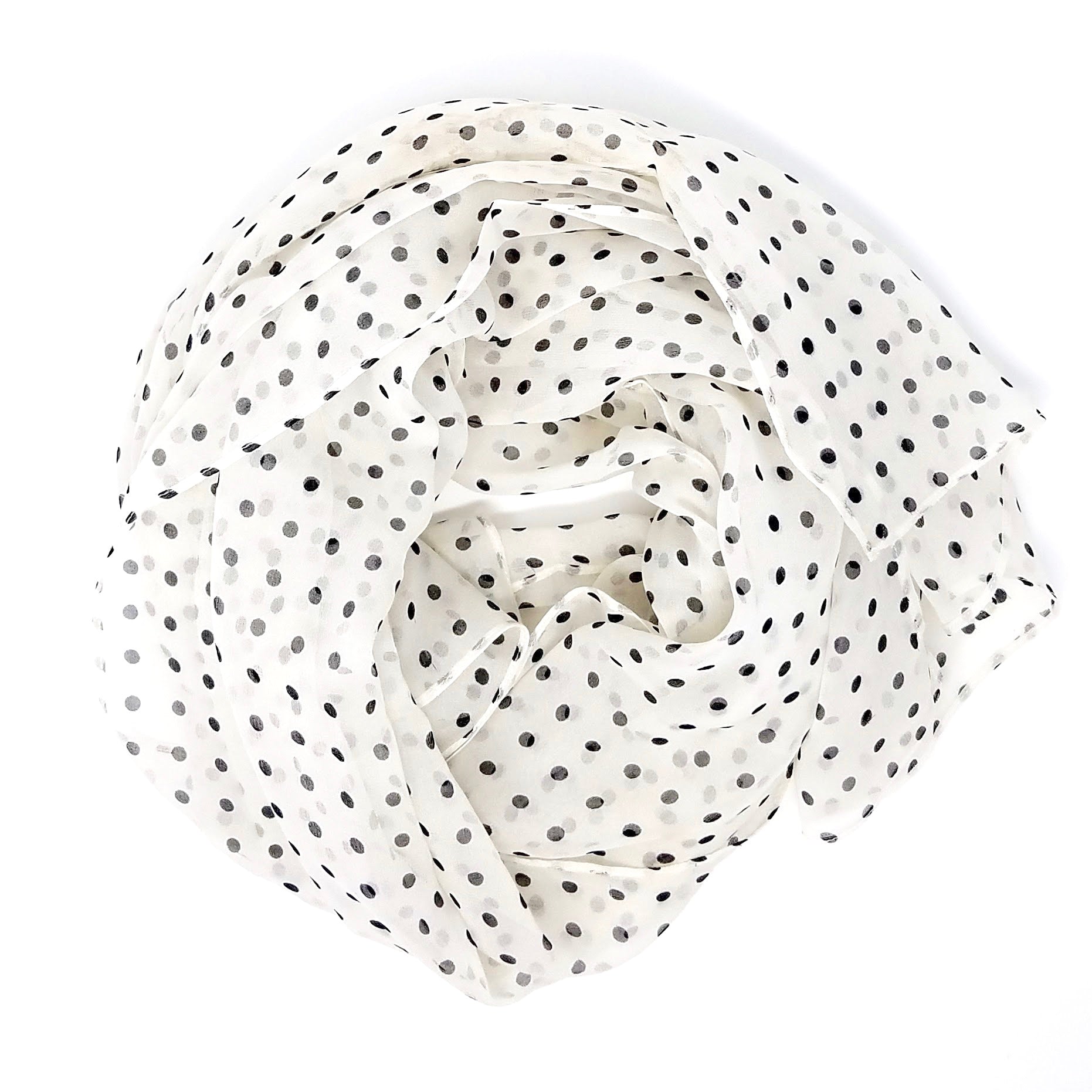 Polka Dots Ivory | Silk Chiffon