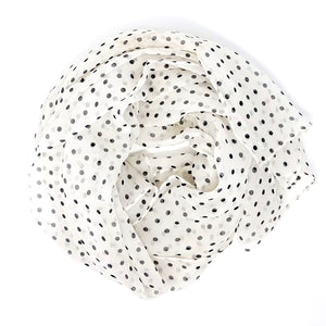 Polka Dots Ivory | Silk Chiffon
