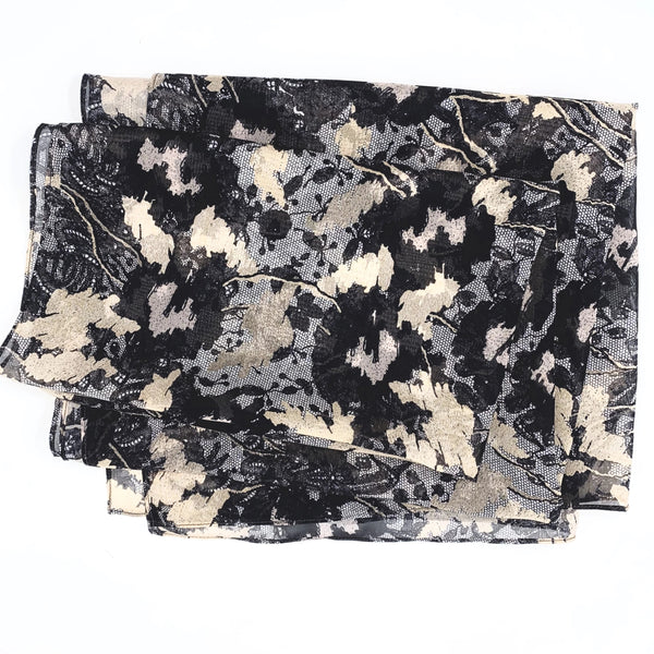 Gold Foil Lace | Silk Chiffon