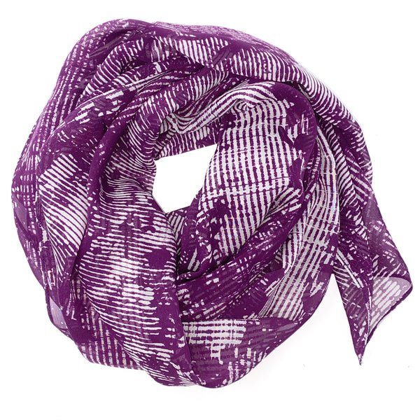 Basketweave Purple | Silk Chiffon