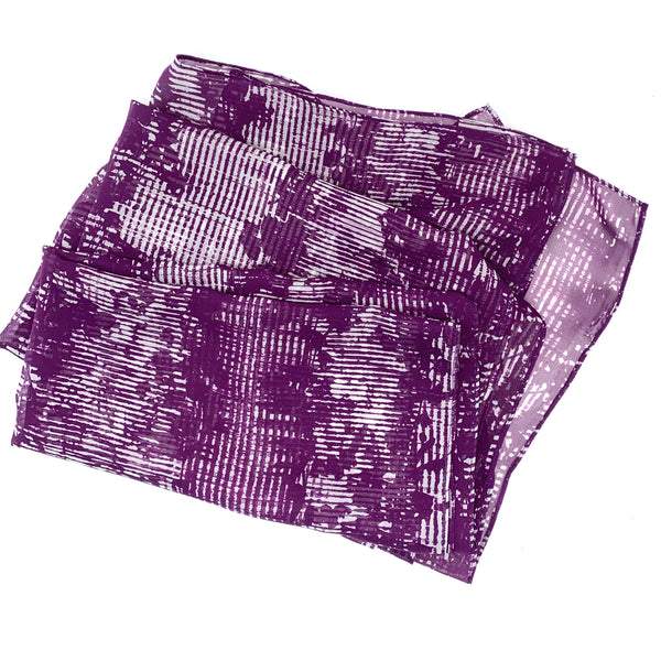 Basketweave Purple | Silk Chiffon